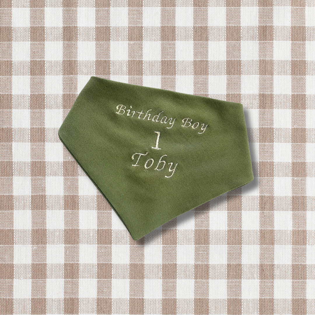 Embroidered Dog Bandana