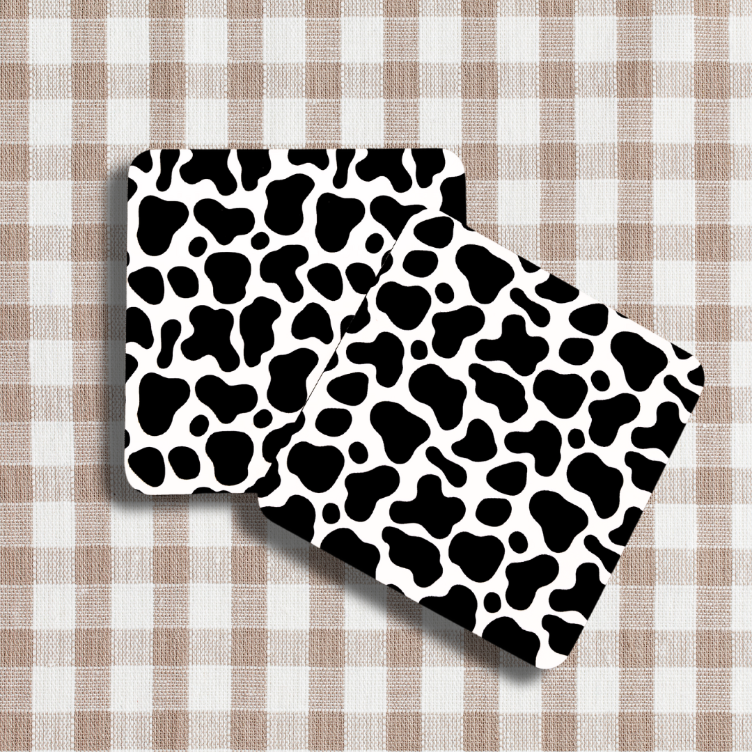 Cow print coaster