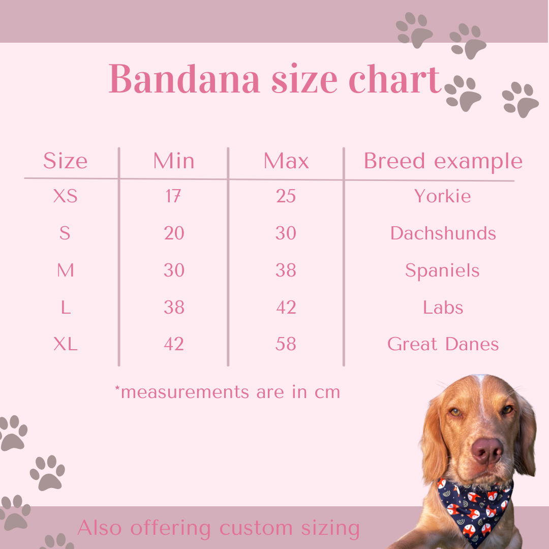 Embroidered Dog Bandana