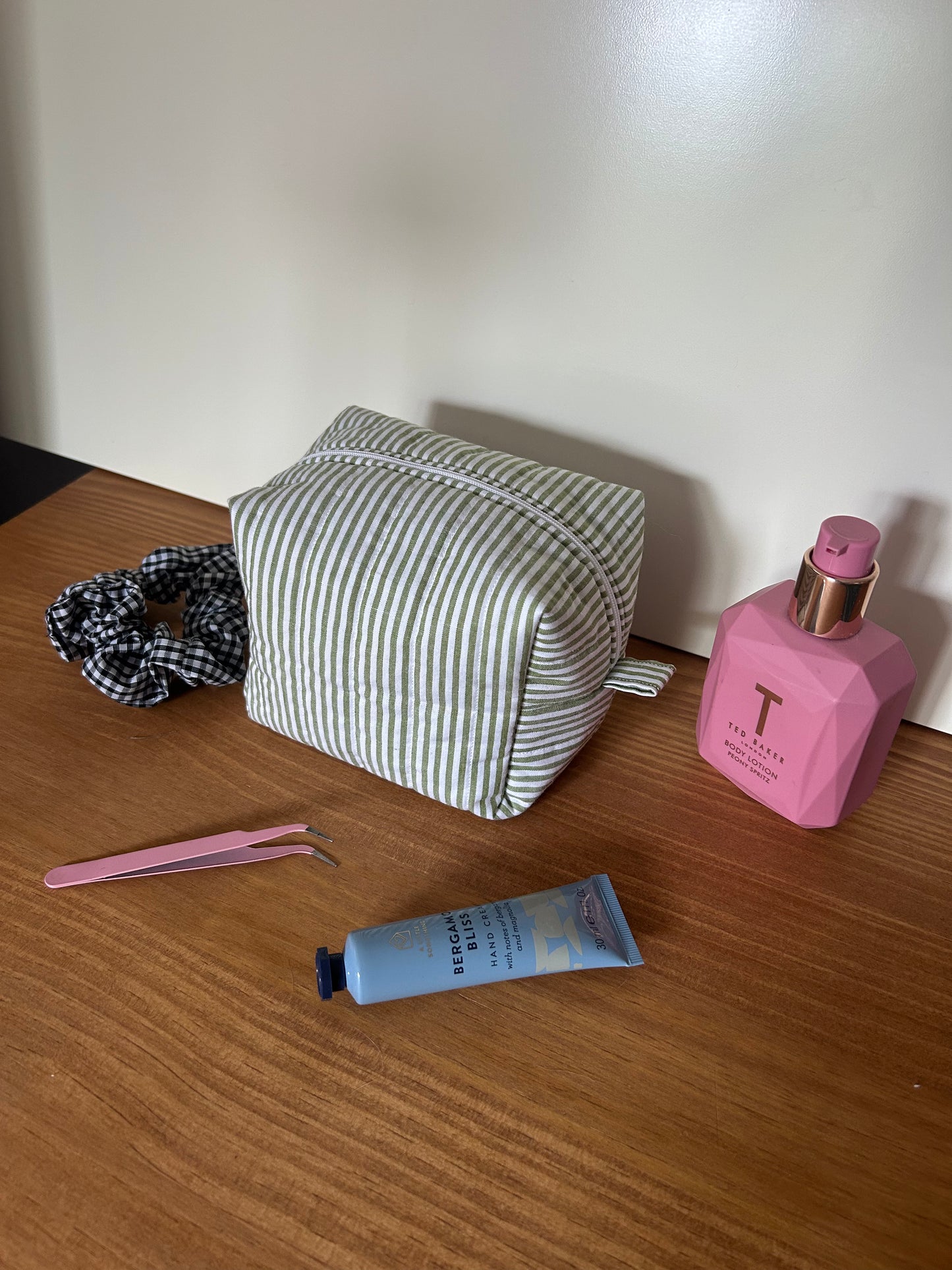Sustainable Quilted Makeup Bag