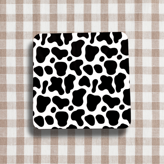 Cow print coaster