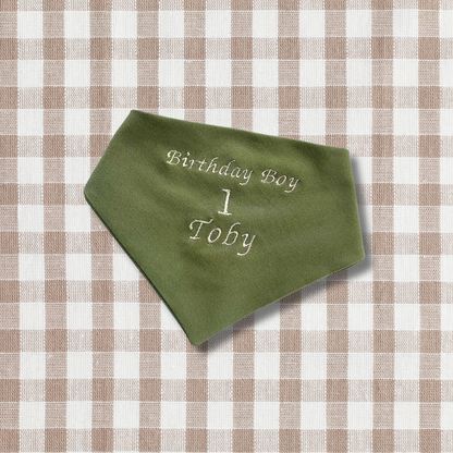 Embroidered Dog Bandana