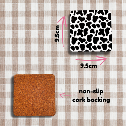 Cow print coaster