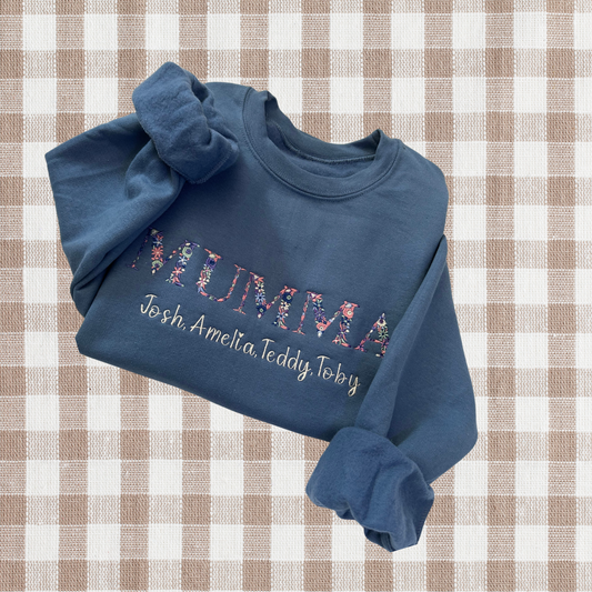 Floral Embroidered Keepsake Sweatshirt
