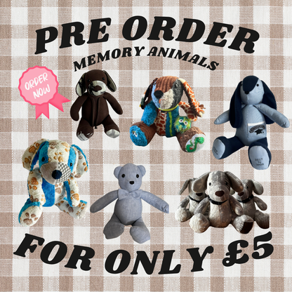 Memory Bear/Rabbit/Dog Pre-order