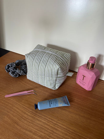 Sustainable Quilted Makeup Bag